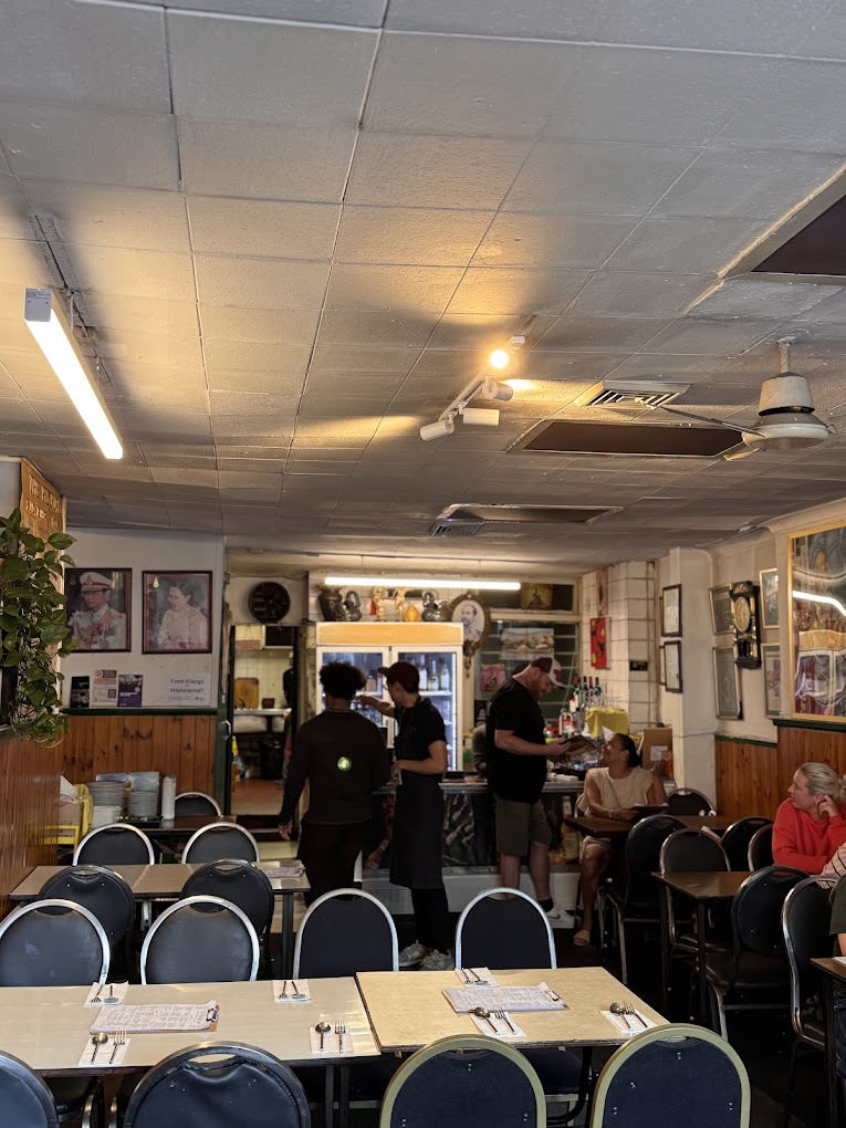Inside the Piecrust Café dining room